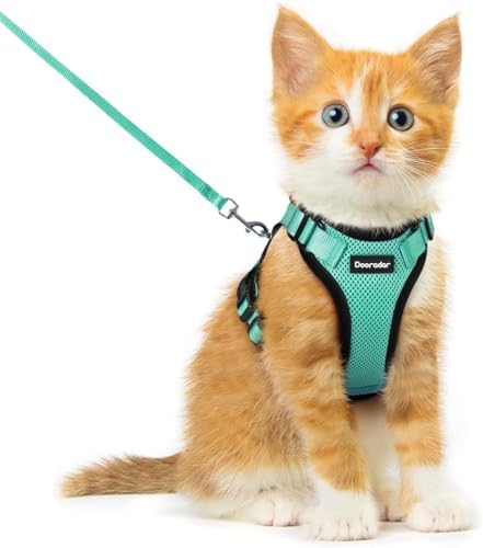 Dooradar Cat Harness and Leash Set, Adjustable and Escape Proof by Dooradar