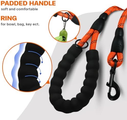Taglory Rope Dog Leash for Medium Large Dogs, 4 FT Padded Handle - Image 4