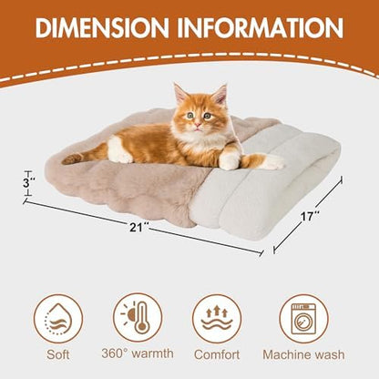 3 in 1 Semi-Enclosed Self Warming Burrow Cat Bed Sleeping Cave - Image 5