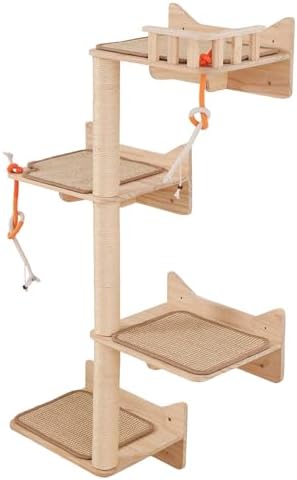 Wall Mounted Cat Tree, Cat Wall Shelves by MIUZMORE