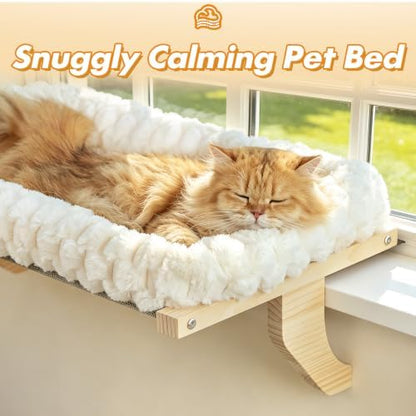 Zoratoo Cloud-Soft Wooden Cat Window Sill Perch - Image 3