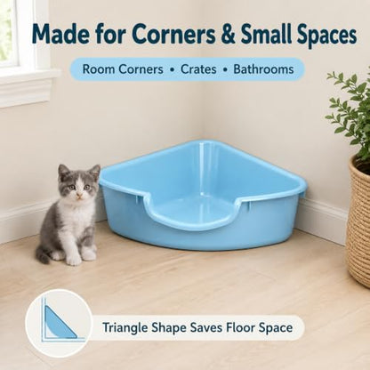 Corner Litter Box, Low Entry Kitten Litter Box - Image 6