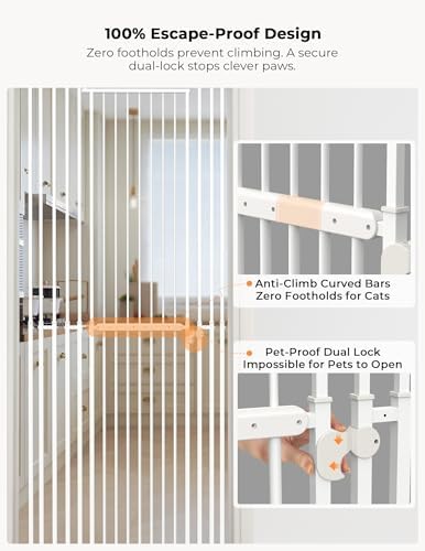Extra Tall Cat Gate for Doorways, 47.2-86.6" High, Pet Gate - Image 6