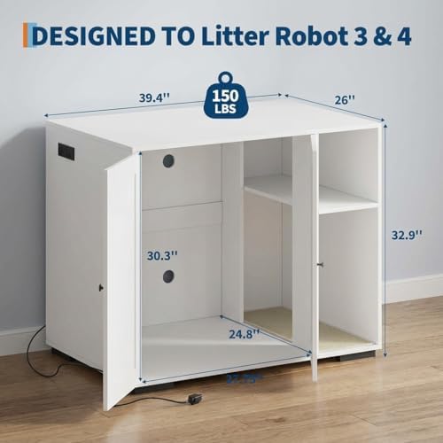 Garvee Cat Litter Box Enclosure, Large Cat House - Image 2