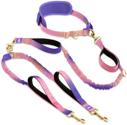 SparklyPets Hands Free Dual Dog Leash, Medium & Large by SparklyPets