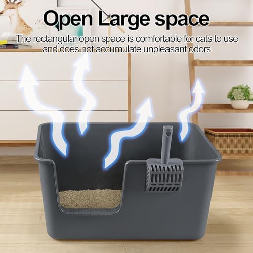 2-Pack Extra Large Open Top High Side Cat Litter Boxes - Image 5