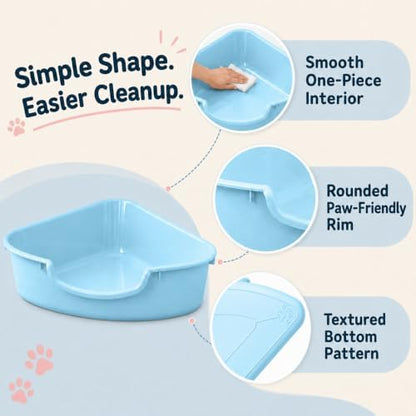 Corner Litter Box, Low Entry Kitten Litter Box - Image 4