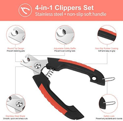Dog Nail Clippers Trimmer Set, Quick Safety Guard to Avoid Over-Cutting - Image 3