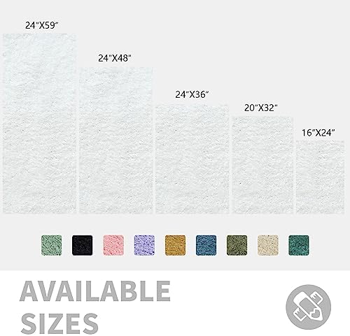 CozeCube 32"x20" White Non Slip Microfiber Bathroom Rug Washable - Image 5