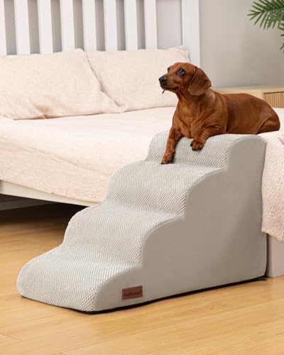 Aodisman Dog Steps for Bed or Couch, 4 Step Pet Stairs for Small Dogs & Cat - Image 2