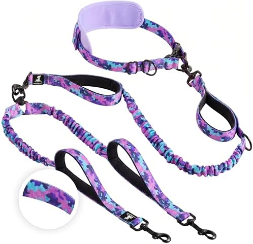 SparklyPets Hands Free Dual Dog Leash, Medium & Large by SparklyPets
