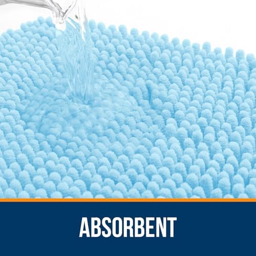 OLANLY Bathroom Rugs 34x21, Extra Soft Absorbent Chenille Bath Rugs - Image 4