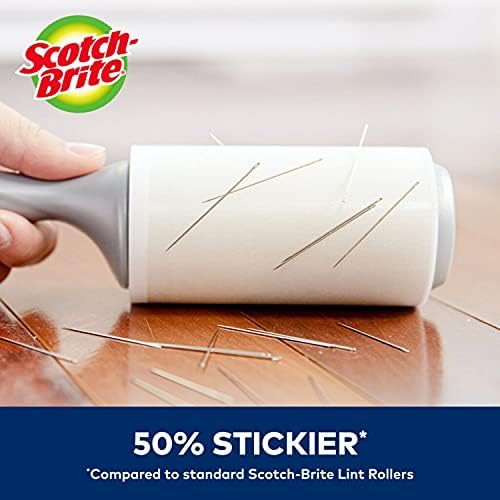 Scotch-Brite 50% Stickier Lint Roller, 288 Sheets Total, 6 Pack - Image 2