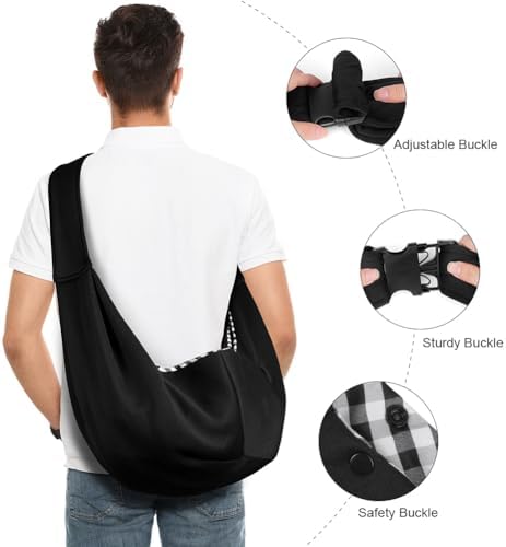 Dog Sling Carrier with Adjustable Strap, Reversible Pet Carrier - Image 5