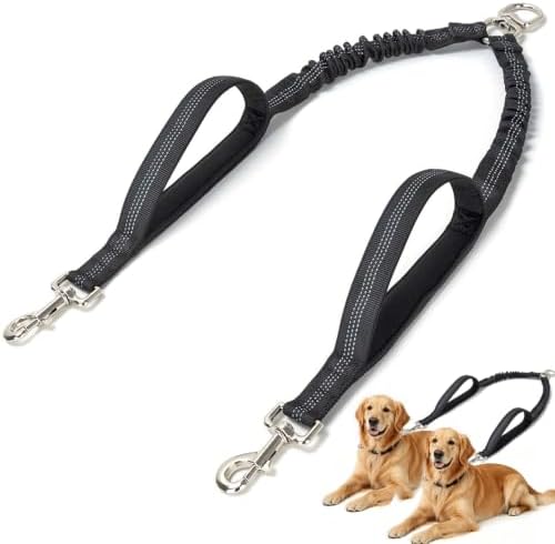 20"Double Dog Leash Coupler Leash Splitter by SEPXUFORE