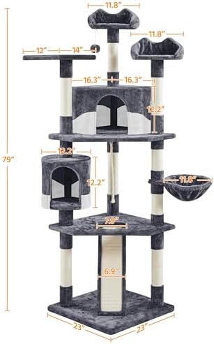 Yaheetech 79in Multi-Level Tall Cat Tree - Image 4