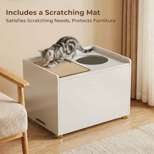 Amunrbrek Top Entry Litter Box Enclosure, Flip Top - Image 2