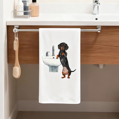 Dachshund Hand Towel, 6 Pack Soft Polyester Towels - Image 4