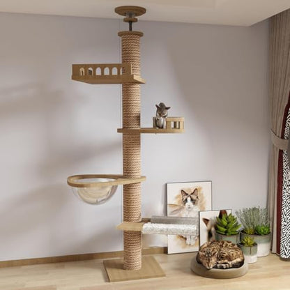Floor to Ceiling cat Tree by Yinanroa