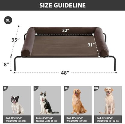 RRPETHOME Large Elevated Cooling Cot, Portable Outdoor Raised Dog Bed - Image 2