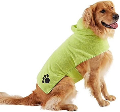 Bone Dry Pet Robe Collection, Embroidered Absorbent Microfiber Bath Robe by BoneDry