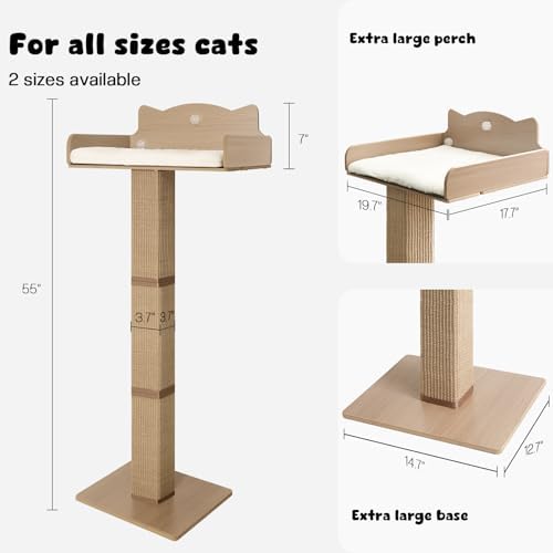 Cat Window Perch with Thick Sisal Scratching Post, Cats Hammock - Image 3