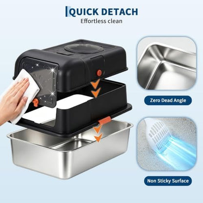Fully Enclosed Dog Proof Litter Box - Image 7