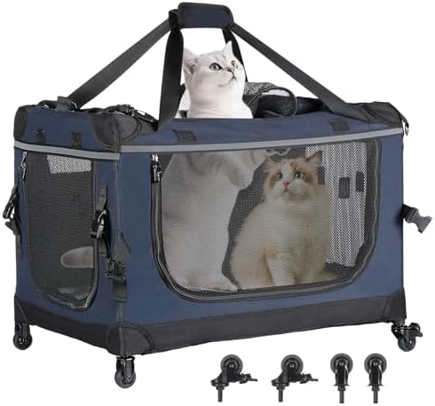 PEGIC 24-inch Rolling Extra Large Cat Carrier by PEGIC