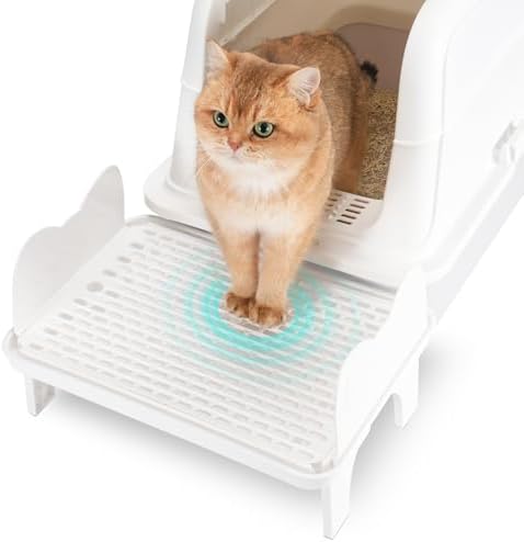 Uross Cat Litter Box Step, Extra Large Litter Box Ramp/Stairs by Uross