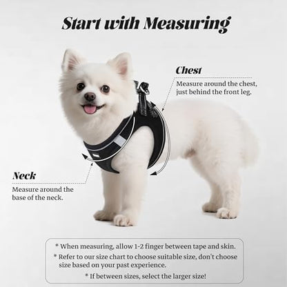 No Pull Dog Puppy Harness and Leash Set Reflective Mesh Vest Small - Image 2