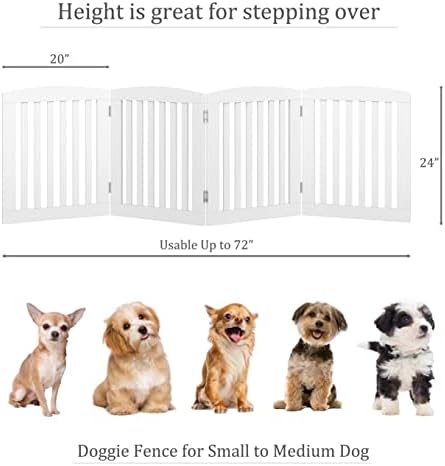 PAWLAND Wooden Freestanding Foldable Pet Gate - Image 5