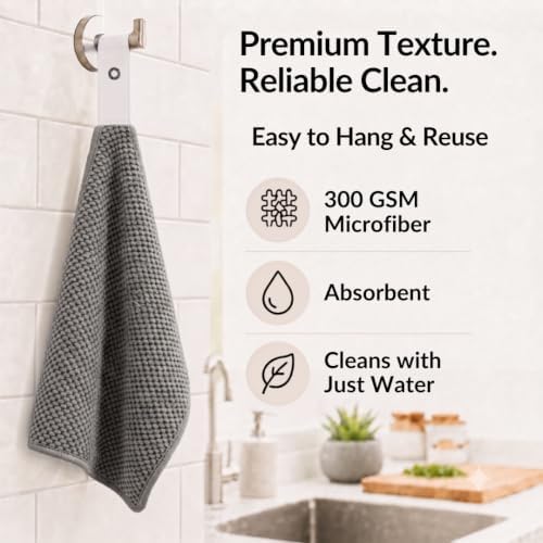 Solyra Non-Toxic Microfiber Kitchen Cleaning Cloths, 6 Pack, 12 x 12 in - Image 3