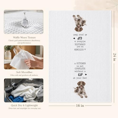 German Shorthaired Pointer Kitchen Towel, Funny Dog Lover Gift - Image 2