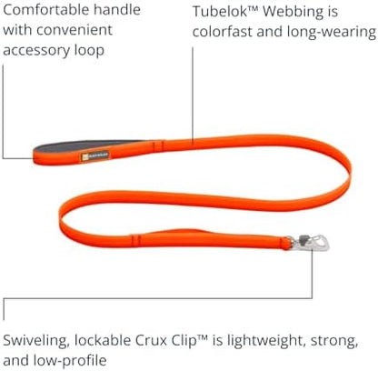 Ruffwear, Front Range Dog Leash, 5 ft Lead, Blaze Orange - Image 2