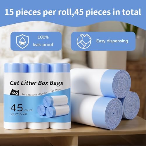45 Count Tear-Free Waste Drawer Liners Bags Compatible - Image 4