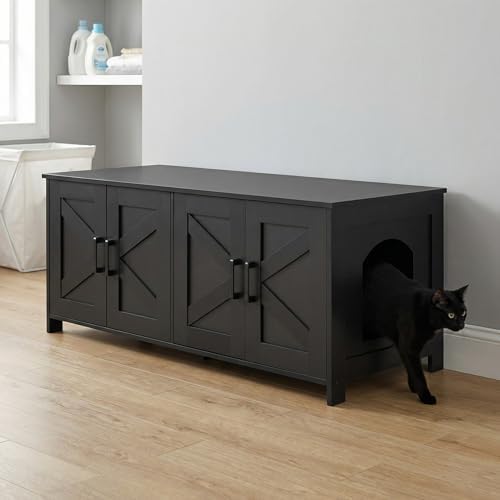 Homhedy 47.2”L Cat Litter Box Enclosure - Image 5