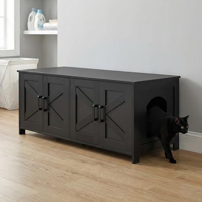 Homhedy 47.2”L Cat Litter Box Enclosure - Image 5