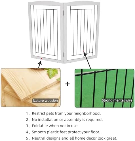 ZJSF Freestanding Foldable Dog Gate - Image 6