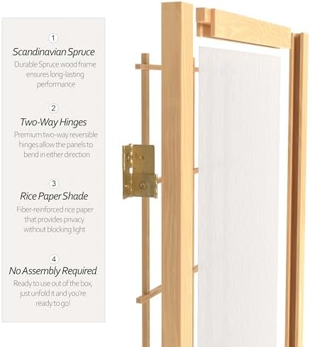 2 ft. Short Desktop Window Pane Shoji Screen - Image 4
