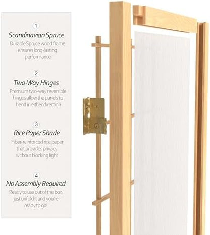 2 ft. Short Desktop Window Pane Shoji Screen - Image 4