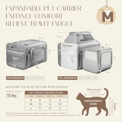 Top-Side Expandable Pet Carrier, Treat Window - Image 4