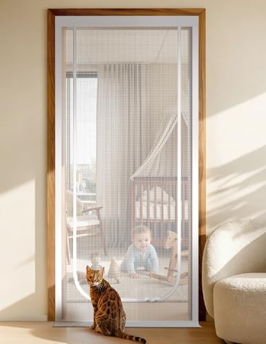 BFNN Cat Screen Door, Scratch Resistant Mesh Gate, Fit 34'' x 82'' Door by BFNN