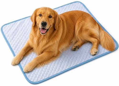 Dog Cooling Mat for Large Pets Up to 30Kg, Non-Slip Summer Dog Cooling Pad by Fhodigogo