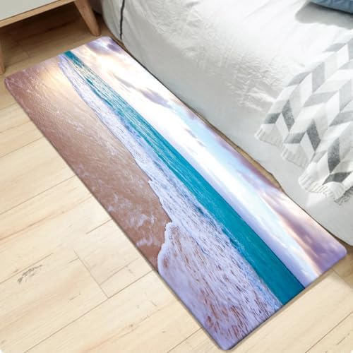 Memory Foam Bath Rug Flannel Absorbing Water Floor Mat 59x24 in - Image 7