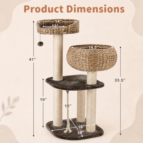 PETSITE 41 Inch Modern Cat Tree - Image 2