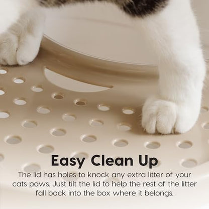 IRIS USA Top Entry Cat Litter Box, Hooded Privacy - Image 6