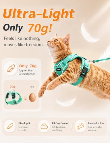 Cat Harness and Leash Set, Escape Proof Kitten Harness - Image 4