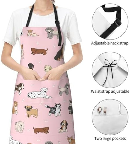 Perinsto Waterproof Apron With 2 Pockets Kitchen Chef Aprons Bibs - Image 3