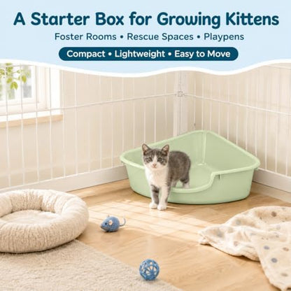 Corner Litter Box, Low Entry Kitten Litter Box - Image 5