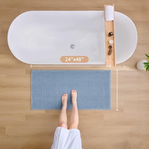 ILANGO Upgraded Waffle Bath Rug 24x48, Super Absorbent Non Slip Bath Mat - Image 2
